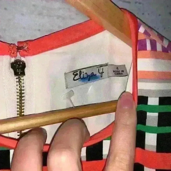 Eliza j multi color geometric shift dress 4 - Picture 4 of 11